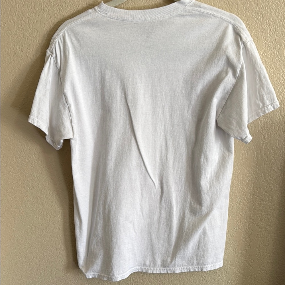 White Graphic T-Shirt with Red Pizza - Picture 5 of 5